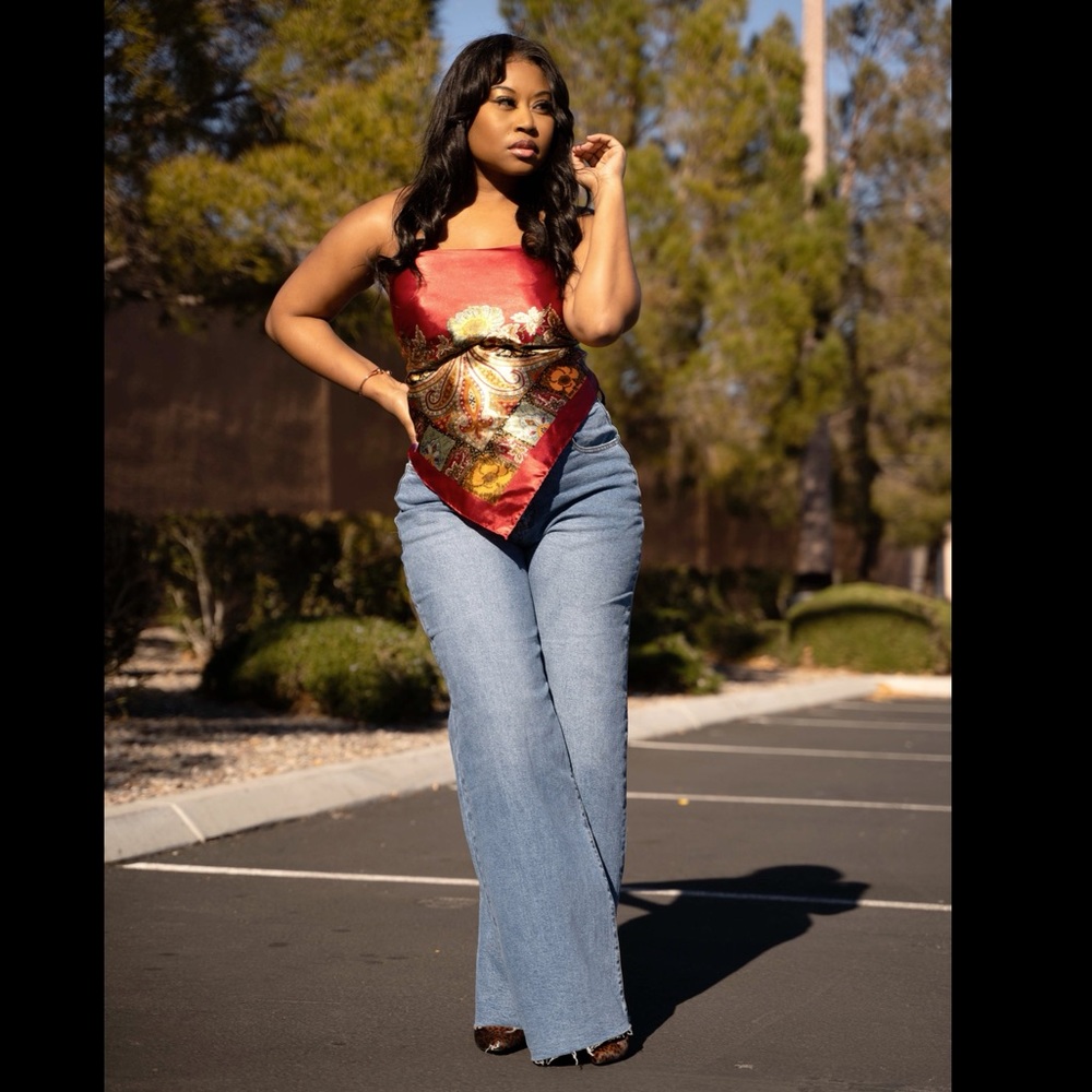 "City Girl" Wide Leg Jeans